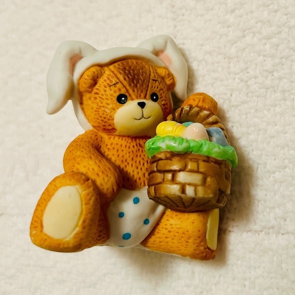 Enesco Lucy and Me Easter Bunny Bear Holding Basket with Colored Eggs - Picture 8 of 10